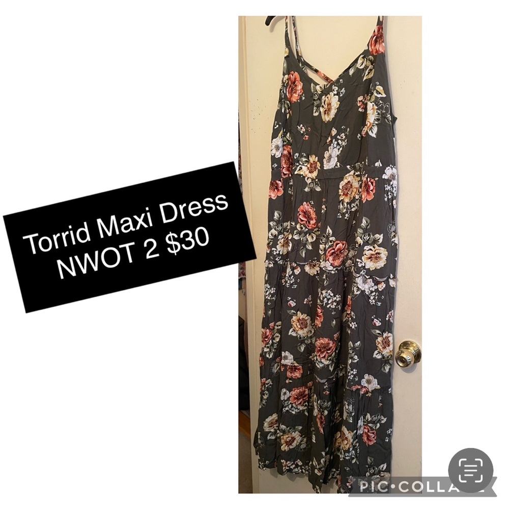 Torrid Maxi Challis Tiered Dress